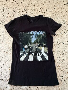 The Beatles Black Abbey Road Graphic Tee